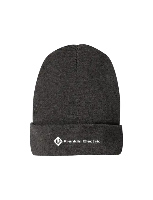 Recycled Charcoal Heather Beanie w/Franklin Electric Logo