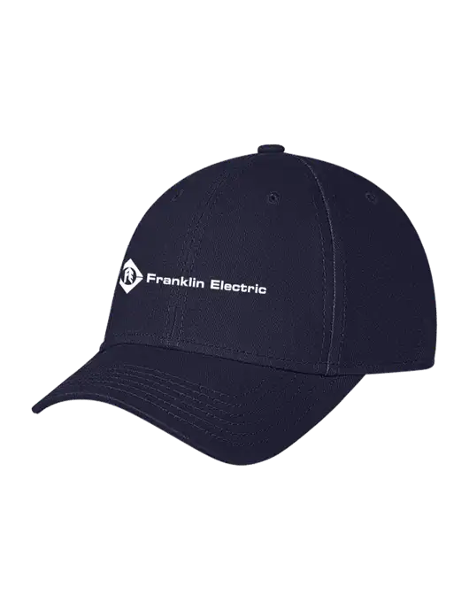 Navy Structured Soft Snap Closure Hook & Loop Cap w/Franklin Electric Logo