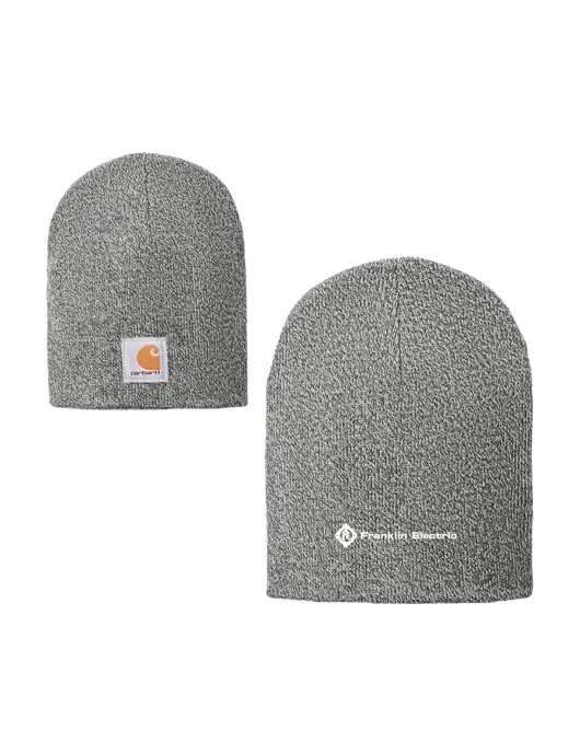 Carhartt Medium Grey Heather Acrylic Knit Hat w/Franklin Electric Logo