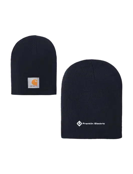 Carhartt Dark Navy Acrylic Knit Hat w/Franklin Electric Logo