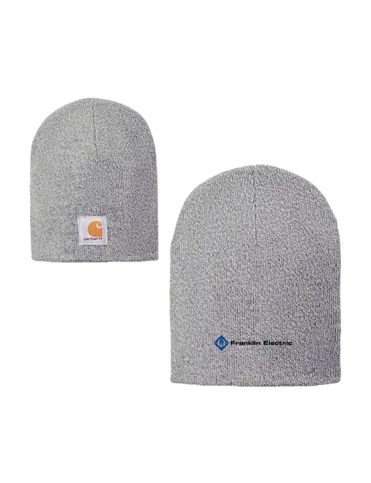 Carhartt Light Grey Heather Acrylic Knit Hat w/Franklin Electric Logo