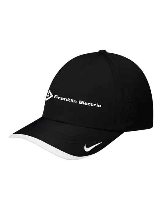 Nike Black/White Dri-FIT Perforated Performance Cap w/Franklin Electric Logo