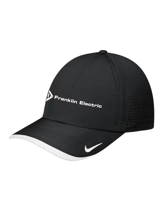Nike Black/White Dri-FIT Perforated Performance Cap w/Franklin Electric Logo
