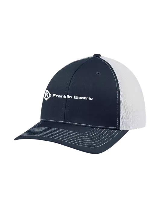 Richardson Adjustable Snapback Original 112 Trucker Cap Navy w/White Mesh w/Franklin Electric Logo
