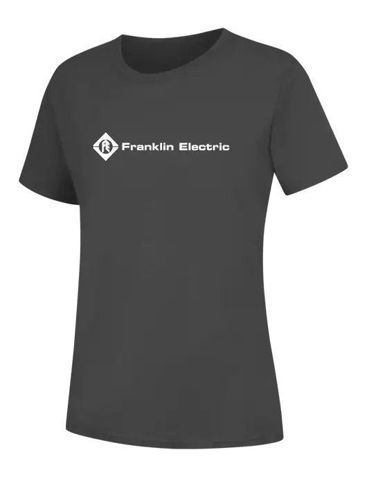 Womens Charcoal Core Blend Tee w/Franklin Electric Logo