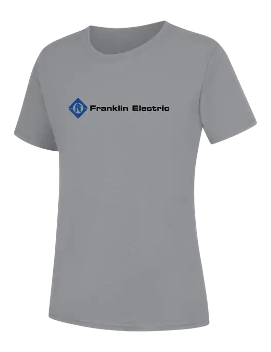 Womens Light Grey Heather Core Blend Tee w/Franklin Electric Logo