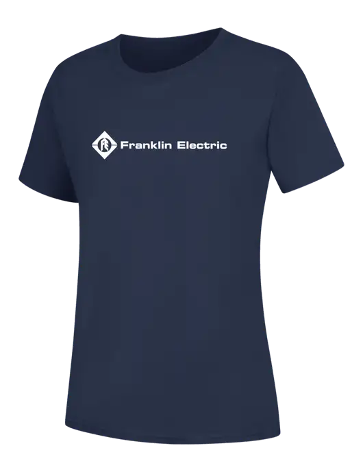 Womens Navy Core Blend Tee w/Franklin Electric Logo