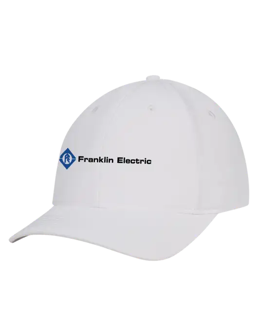 White Nylon Twill Performance Cap w/Franklin Electric Logo