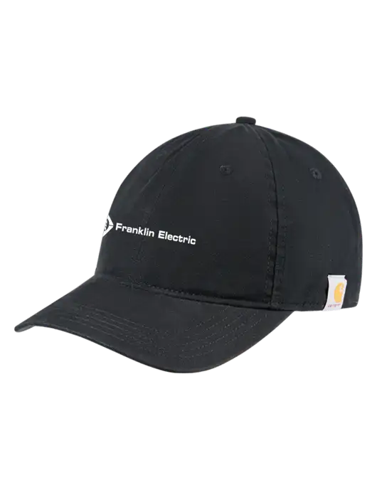 Carhartt Black Cotton Canvas Cap w/Franklin Electric Logo