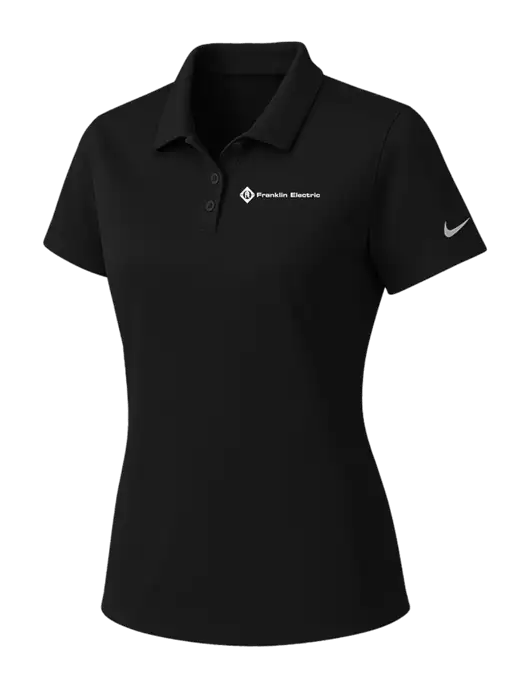 Nike Womens Black Dry Essential Solid Polo w/Franklin Electric Logo