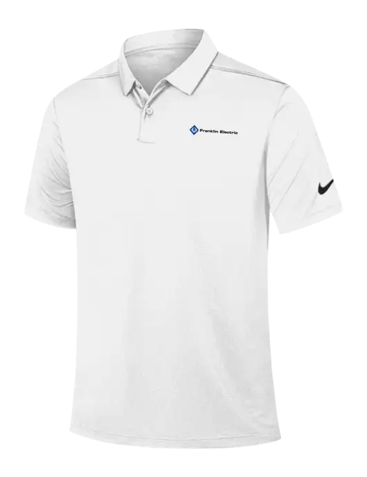 Nike White Dry Essential Solid Polo w/Franklin Electric Logo
