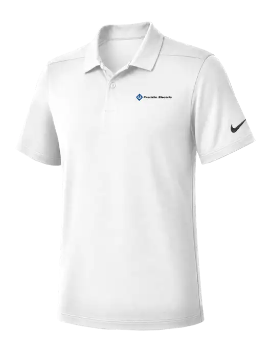 Nike White Dry Essential Solid Polo w/Franklin Electric Logo