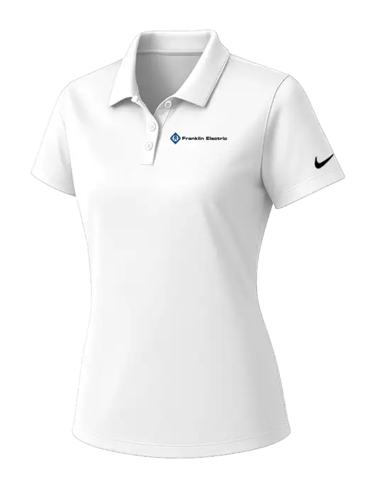 Nike Womens White Dry Essential Solid Polo w/Franklin Electric Logo