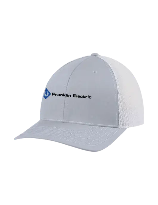Richardson Adjustable Snapback Original 112 Trucker Cap Light Heather Grey w/White Mesh w/Franklin Electric Logo
