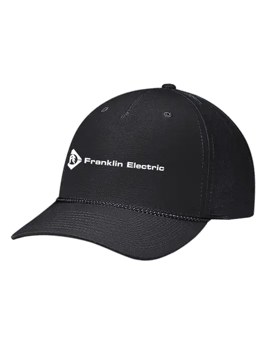Richardson Laser Perf Performance Black/Black-Grey Rope Cap w/Franklin Electric Logo
