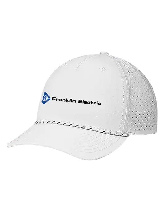 Richardson Laser Perf Performance White/White-Black Rope Cap w/Franklin Electric Logo
