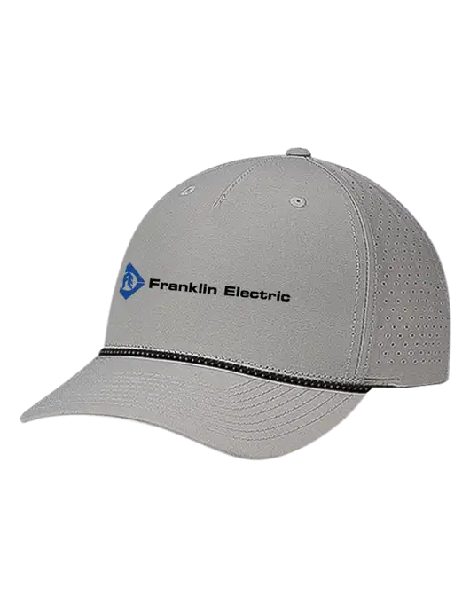 Richardson Laser Perf Performance Light Grey/Black-Grey Rope Cap w/Franklin Electric Logo