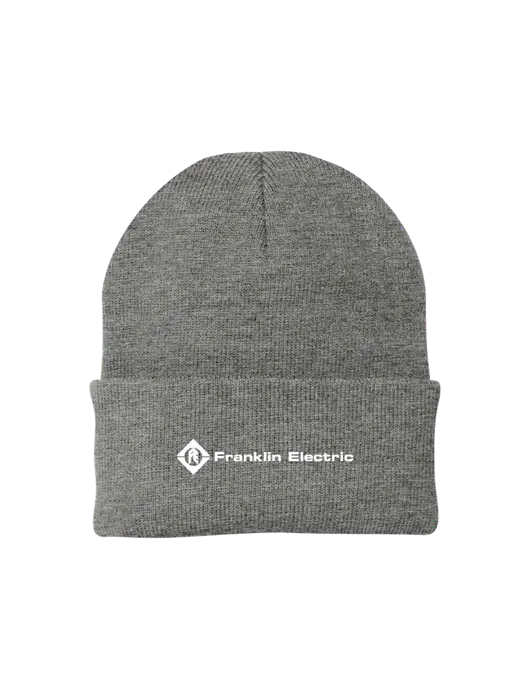 Medium Grey Heather Knit Cap w/Franklin Electric Logo