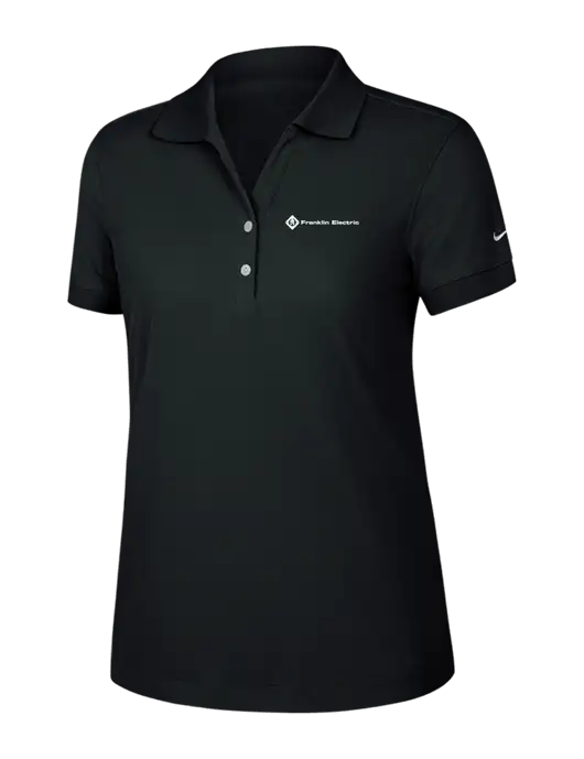 Nike Womens Dri-FIT Classic Black Polo w/Franklin Electric Logo