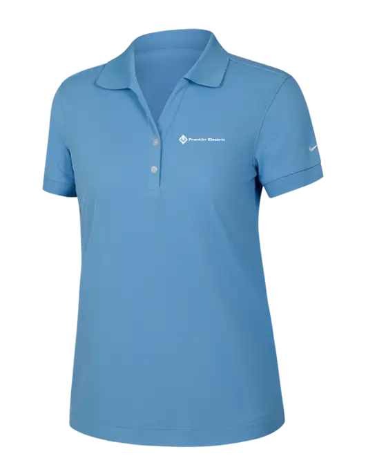 Nike Womens Dri-FIT Classic Light Blue Polo w/Franklin Electric Logo