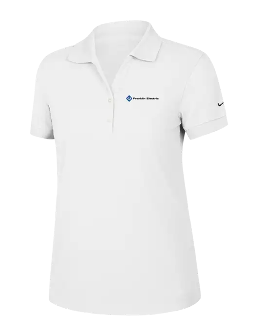 Nike Womens Dri-FIT Classic White Polo w/Franklin Electric Logo
