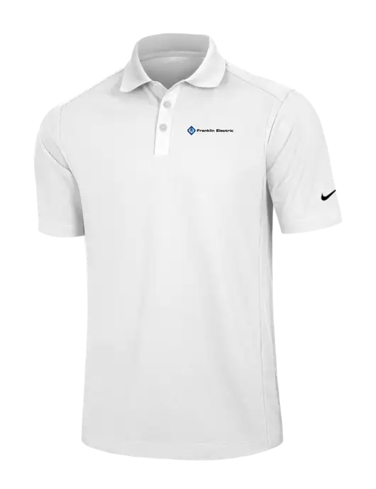 Nike White Dri-FIT Classic Polo w/Franklin Electric Logo