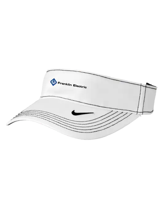 Nike White Dri-FIT Ace Visor w/Franklin Electric Logo
