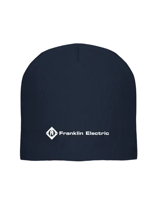 Solid Navy Element Knit Beanie w/Franklin Electric Logo