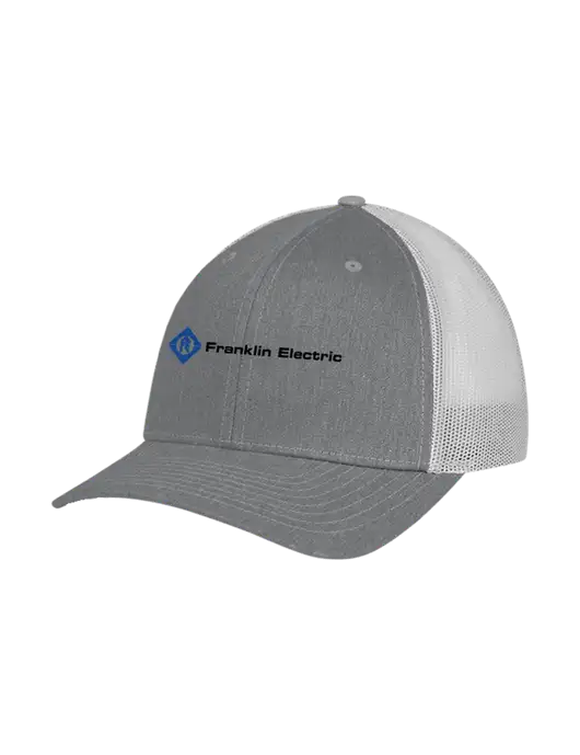 Richardson Adjustable Snapback Original 112 Trucker Cap Heather Grey w/Light Grey Mesh w/Franklin Electric Logo