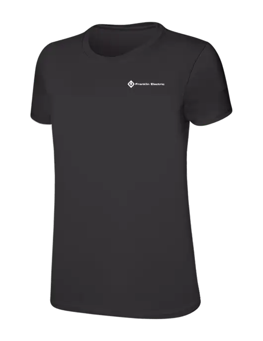 Womens Ring Spun Charcoal 4.5 oz T-Shirt w/Franklin Electric Logo