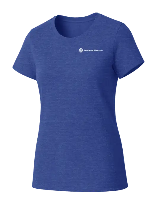 Womens Seriously Soft Royal Frost T-Shirt w/Franklin Electric Logo