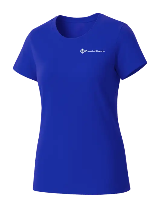 Womens Seriously Soft Royal T-Shirt w/Franklin Electric Logo