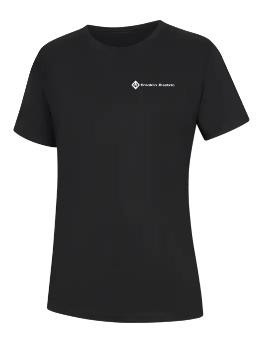 Womens Black Core Blend Tee w/Franklin Electric Logo
