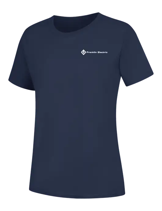 Womens Navy Core Blend Tee w/Franklin Electric Logo