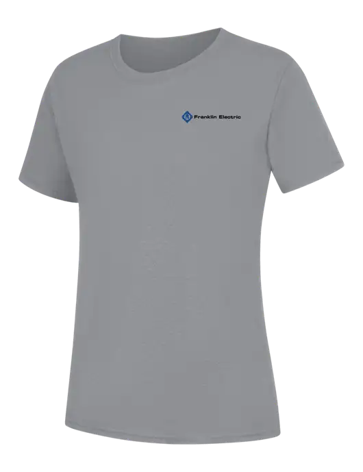 Womens Light Grey Heather Core Blend Tee w/Franklin Electric Logo