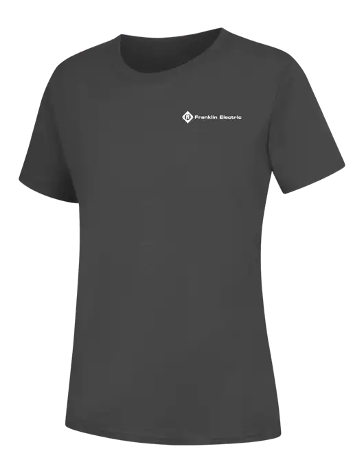 Womens Charcoal Core Blend Tee w/Franklin Electric Logo