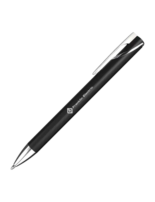 Black/Chrome HyperNova Ballpoint Pen - Black Ink w/Franklin Electric Logo