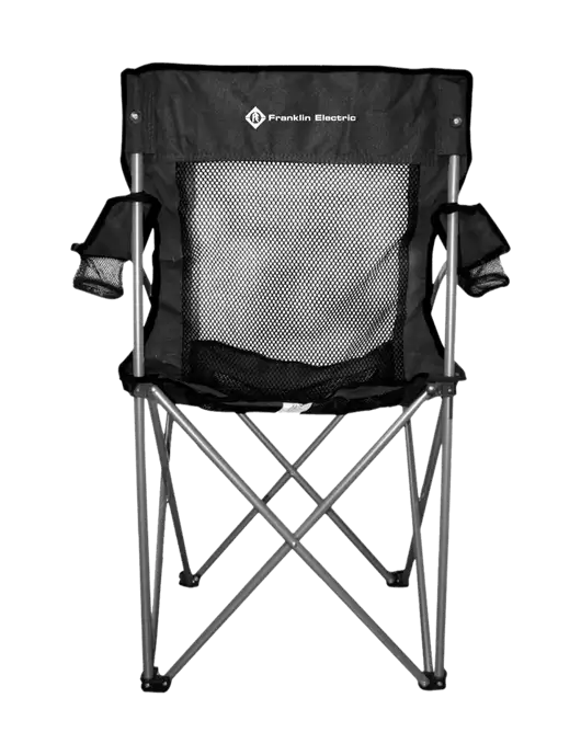 Titan Black/Black Mesh Folding Chair w/Franklin Electric Logo