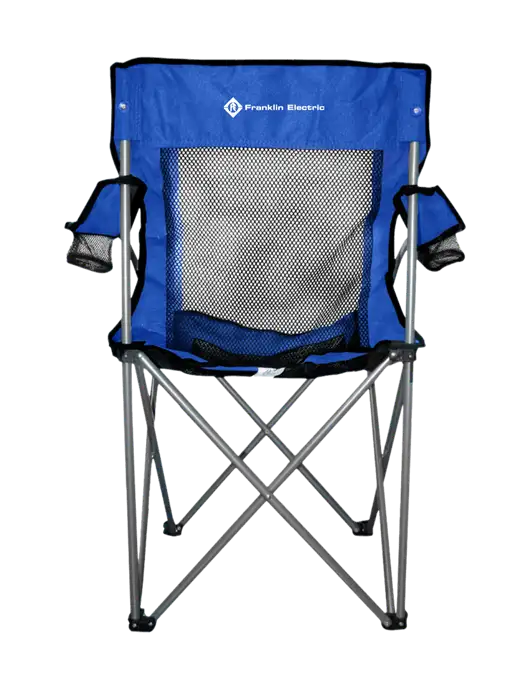 Titan Dark Royal Blue/Black Mesh Folding Chair w/Franklin Electric Logo
