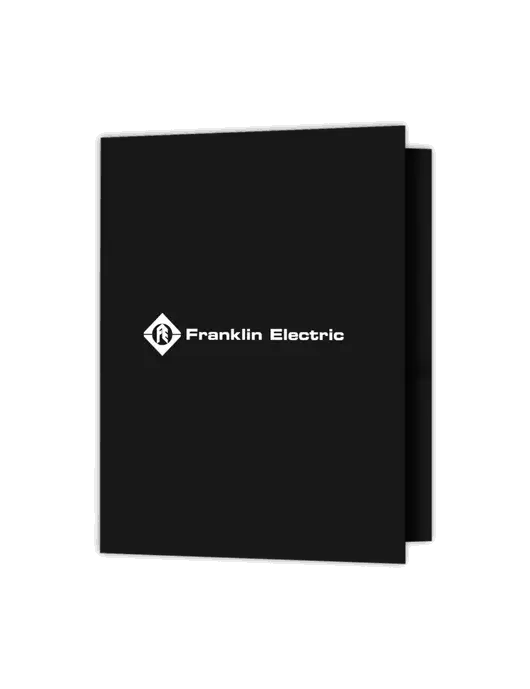 Black Presentation Folder with Dual Pockets w/Franklin Electric Logo