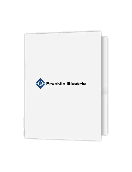 White Presentation Folder with Dual Pockets w/Franklin Electric Logo