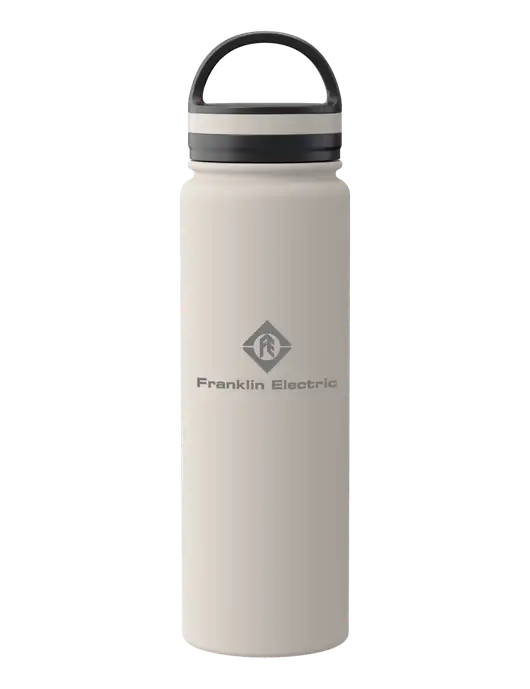34oz Wide Mouth Stainless Steel Light Taupe Bottle w/Franklin Electric Logo