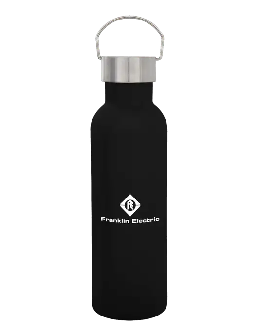 28 oz Black Bubbli Stainless Steel Bottle w/Franklin Electric Logo