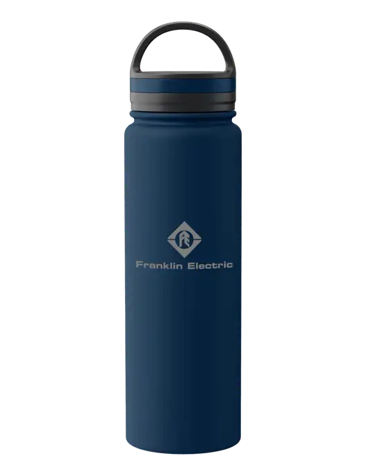 34oz Wide Mouth Stainless Steel Light Navy Bottle w/Franklin Electric Logo