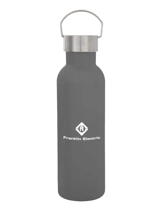 28 oz Medium Grey Bubbli Stainless Steel Bottle w/Franklin Electric Logo