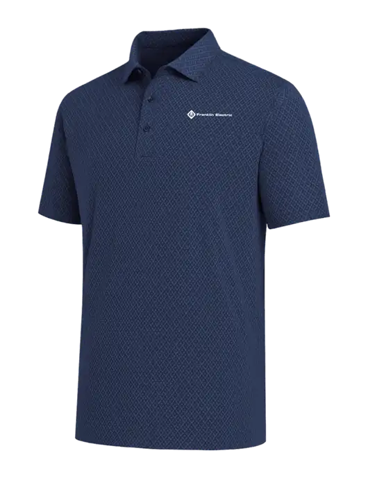 Callaway All-Over Stitched Dark Navy Chev Polo  w/Franklin Electric Logo