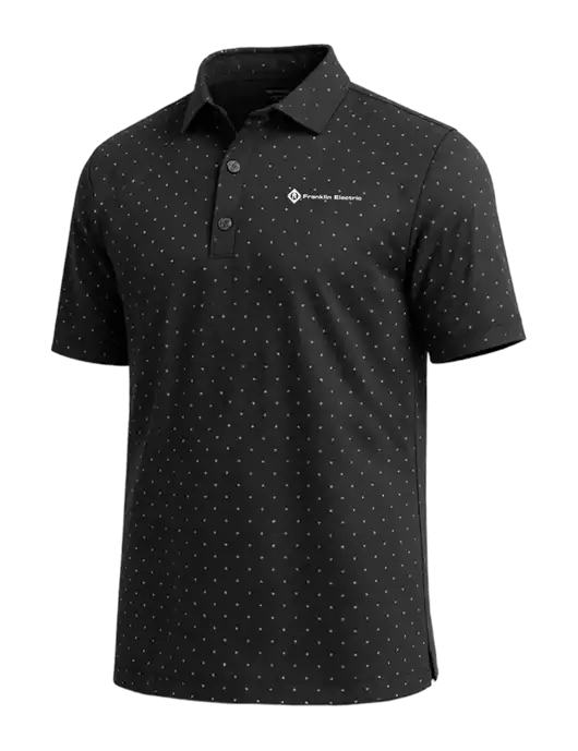 Callaway Micro Chev Black Print Polo w/Franklin Electric Logo