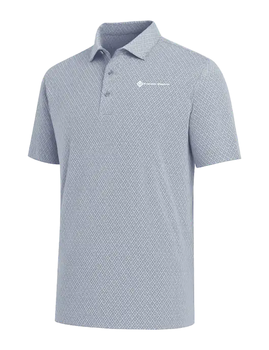 Callaway All-Over Stitched Medium Grey Chev Polo  w/Franklin Electric Logo