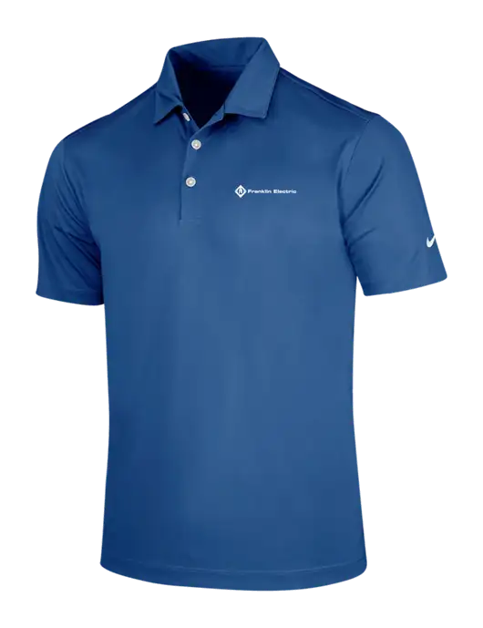 NIKE Dark Royal Dri-Fit Vertical Mesh Polo w/Franklin Electric Logo