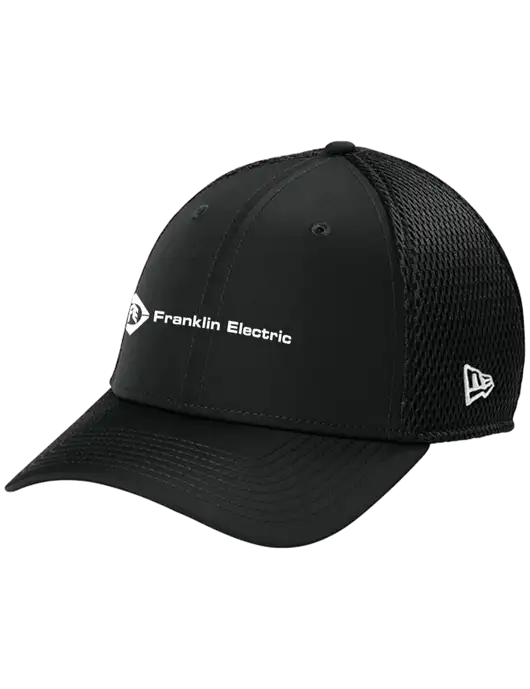 New Era 39THIRTY Performance Stretch Black Mesh Cap w/Franklin Electric Logo
